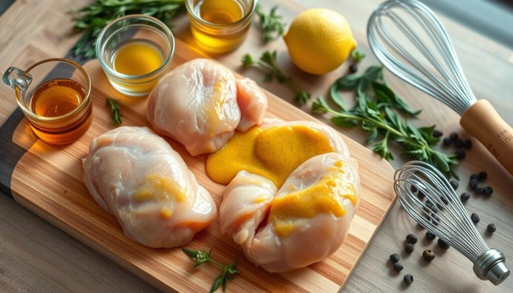 Honey Mustard Chicken Marinade Preparation