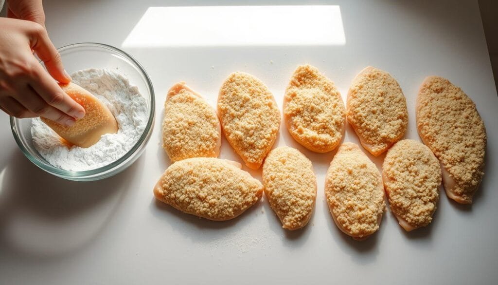 Breading Chicken Cutlets