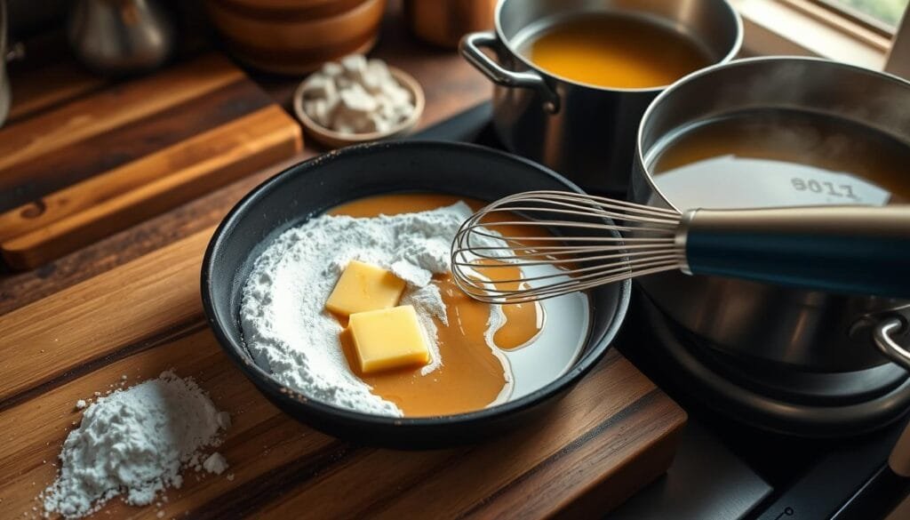 Chicken Gravy Roux Preparation