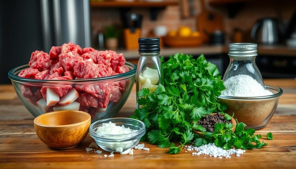 Chopped Steak Ingredients