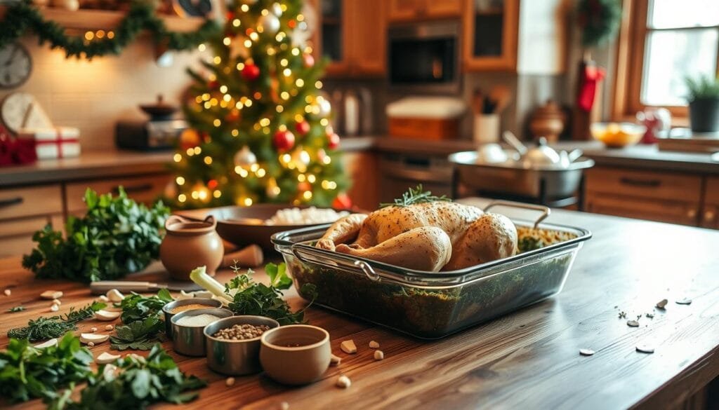 Christmas Chicken Dressing Preparation