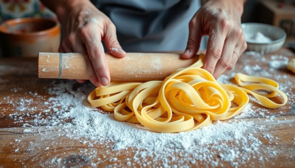 Fettuccine Pasta Preparation