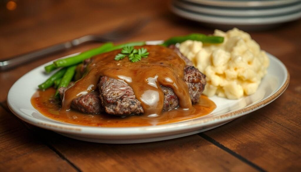 Homemade Chopped Steak with Gravy