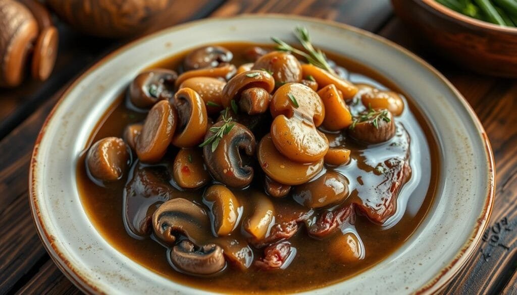 Mushroom Onion Gravy for Chopped Steak