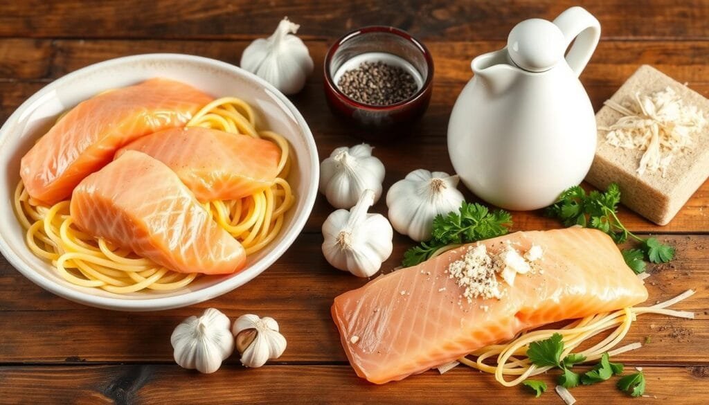 Salmon Alfredo Ingredients